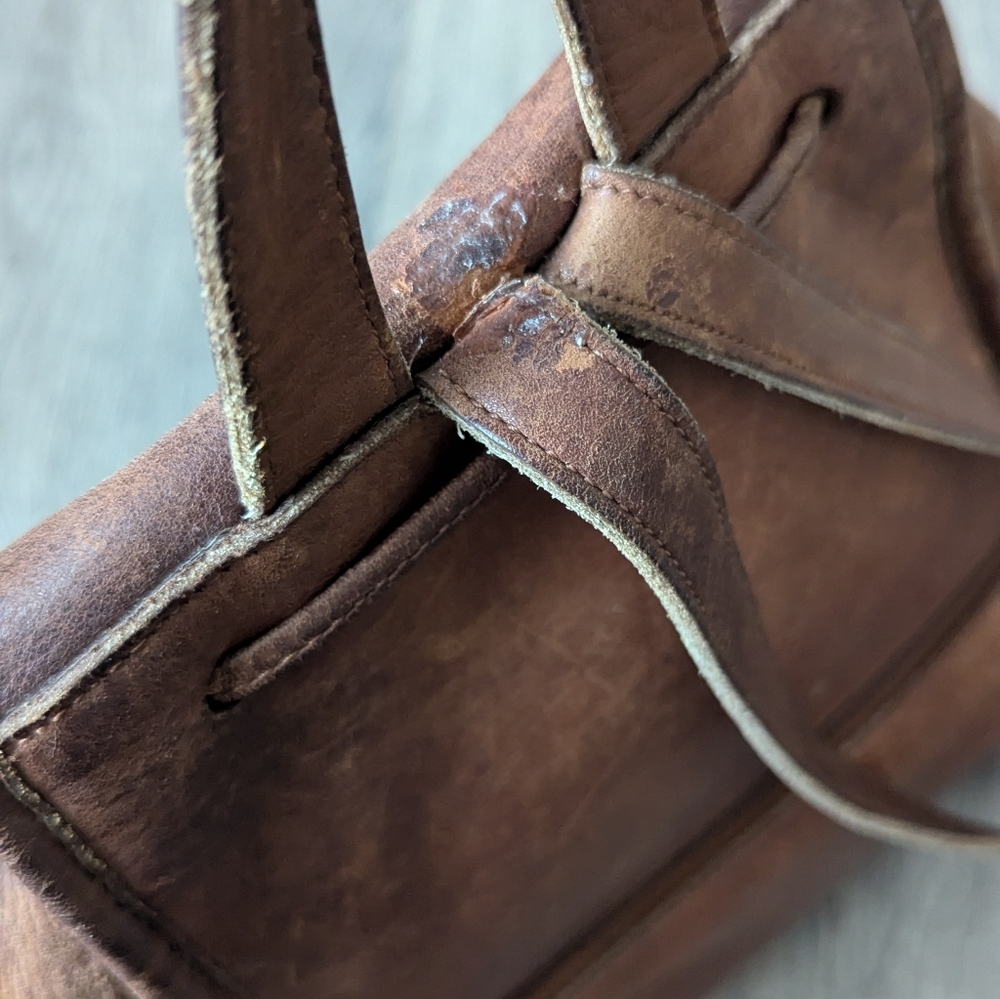 Vintage Coach Cognac Leather Backpack - Picture 4 of 16